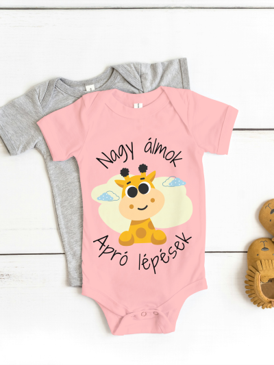 "Nagy álmok, apró lépések" baba body