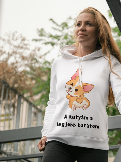 A kutyám a legjobb barátom kapucnis pulóver