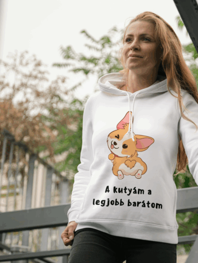 A kutyám a legjobb barátom kapucnis pulóver